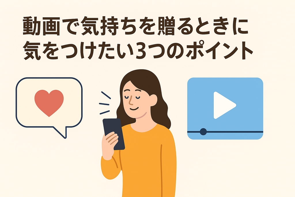 動画で気持ちを贈るときに気をつけたい3つのポイント
